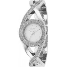 DKNY Women's NY4716 Silver Stainless-Steel Quartz Watch with Silver Dial