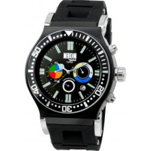 DN09-12 Dilligaf Mens Neon Chrono Black Watch