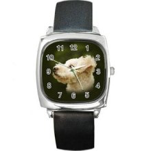 Dog Unisex Silver-Tone Square Metal Watch 17