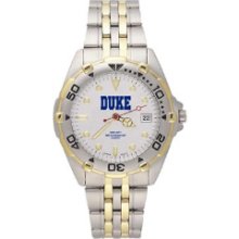 Duke Blue Devil watches : Logo Art Duke Blue Devils Men's Elite Watch with Stainless Steel Band