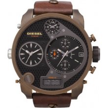 DZ7246 Diesel Mens Big Daddy Chrono Black Brown Watch