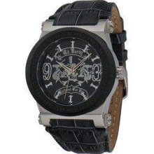 Ed Hardy Admiral Silver/black Watch Ad-sr (gry Band)