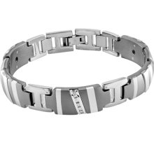 Edward Mirell Rapture Titanium Diamond Bracelet with Sterling Silver