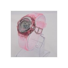 Elegant Digital Display LED Silicone Electronic Sport Wrist Watch Pink