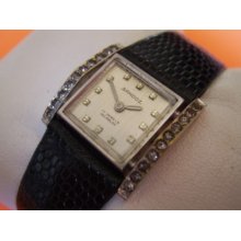 Elegantly 1960's Sandoz Rhinestones Manual Ladies Watch