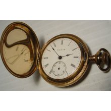 Elgin 14k Gold Filled Antique Uniqu Pocket Watch