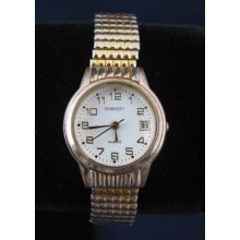 Embassy By Gruen Pc22 Date Women's Gold Quartz Date Watch