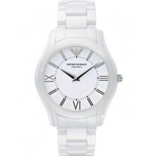 Emporio Armani Ceramica Ar1442 | White Dial | 43mm | 30m |