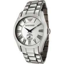 Emporio Armani Men's Classic Silver Dial Stainless Steel ...