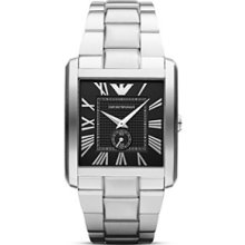 Emporio Armani Silver Stainless Steel Watch, 34.5 x 36.5mm