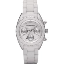 Emporio Armani Women's 'sport' White Silicone Bracelet Watch