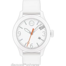 Esq Movado Watch, Unisex Swiss Esq One White Silicone Strap 43mm 07301431