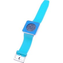 Fashion Hours Digital Alarm Touch Screen LED Blue Unisex Wrist Wa ...