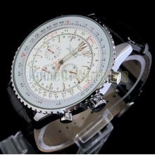 Fashion Luxury Army Military White Face Accuracy Automatic Wrist Watch