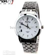 Fashion Mens Wirst Watches Stainless Steel Black/white Dial 10x 8303