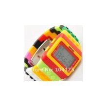 fashionable digital silicone night light waterproof led wrist watches