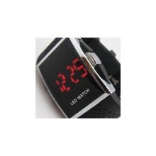 fashionable luxury date men digital sports red led wrist watches