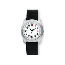 Field Watch With Small White Dial & Black Synthetic Strap