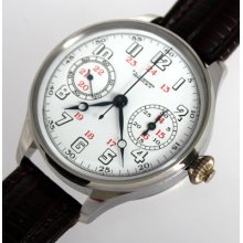 Fl Lobner Berlin Pilot Aviator Military Style & Column Wheel Xl Chronograph