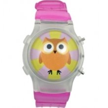 Flip Top Light Up Watch - Owl