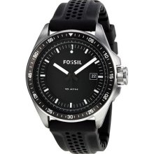 Fossil Decker Black Dial Black Silicone Mens Watch Am4384