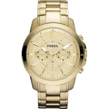 Fossil Fs4724 Mens Grant Gold Tone S.steel Chronograph Dial Watch