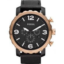 Fossil Men's Jr1369 Stainless Steel Analog Black Dial Watch