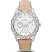 Fossil Stella Multifunction Leather Watch - Sand - ES2997