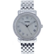 Fossil Watches Women's White Mop Dial Stainless Steel Stainless Steel