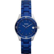 Fossil Women's Blue Watch Es3043 Comes With Tin