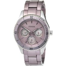 Fossil Women's Es3038 Stella Purple Aluminum And Stainless Steel Watch