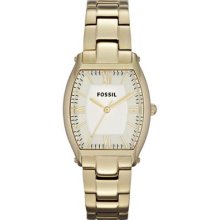 Fossil Women's Es3119 Stainless Steel Analog Gold Dial Watch