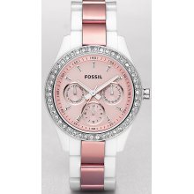 Fossil Women's Pink Dial Watch ES2802