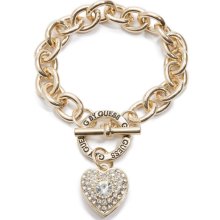 G by GUESS Bracelet with Rhinestone Heart Toggle