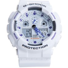 G Shock GA-100 White / Clear Watch