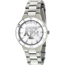 Game Time Watch, Womens Texas AM University White Ceramic and Stainles