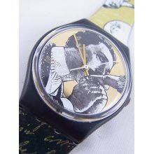 Gb148 Swatch 1992 Baiser D'antan Piero Fornasetti Gold