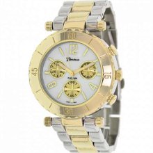 Geneva Platinum Women's 9271.Gold.TwoTone Two-Tone Stainless-Steel Quartz Watch with Mother-Of-Pearl Dial