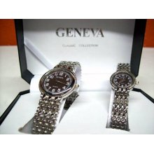 Geneva Quartz Classic Watch Designer Collection Woman & Men Watch 8021-e