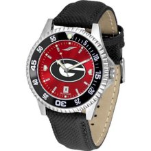 Georgia Bulldogs UGA Mens Leather Anochrome Watch