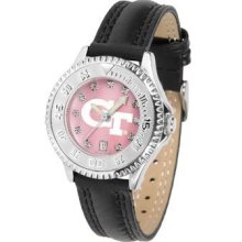 Georgia Tech Yellow Jackets Women's Leather Watch Mother Of Pearl