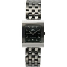 Gino Franco Men's Black Dial Bracelet Watch