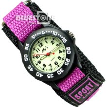 Girl Boy Lady Children Digital Sports Wristwatch Nylon Band Watch 5 Colors