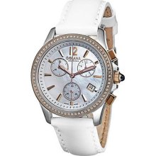 Golana Aura Pro Swiss Made Ladies Chronograph Diamond Set Watch Au250-3