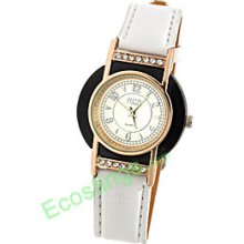 Good Ladies Quartz Wrist Watch + Leather Strap