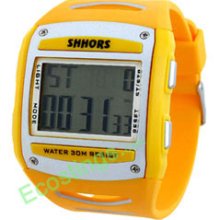 Good Orange Digital Alarm Sport Wrist Watch w Light