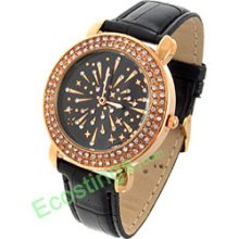 Good Wristband Crystal Plated Jewelry Quartz Ladies Wrist Watches