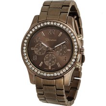 Gp By Brinley Co. Women's Rhinestone-accented Link Watch