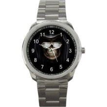 Grim Reaper Skull Sport Metal Watch Gift model 32049586 - Gun Metal