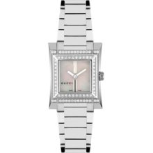 Gucci 111 Series Stainless Steel Ladies Watch With Diamonds - Ya111506